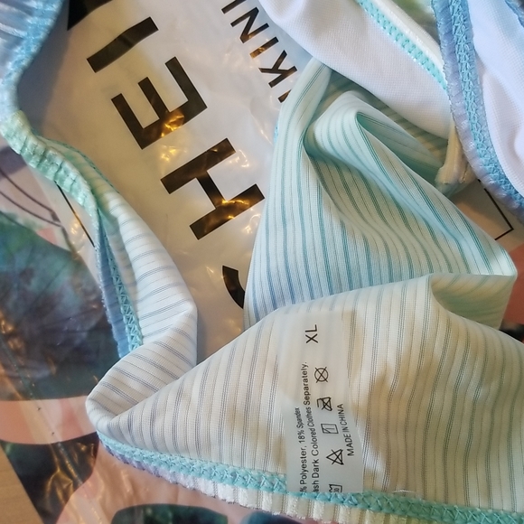 Ombre one shoulder bikini set with skirt xl - Picture 4 of 5